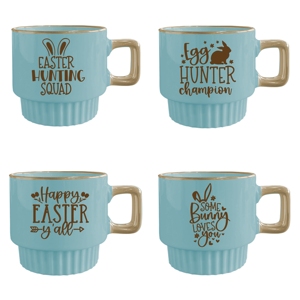Manufacturer Supplier Blue Premium Quality Eco-Friendly Ceramic <b>Cup</b> for Home Use <b>Easter</b> Business Gifts - Product Image 5