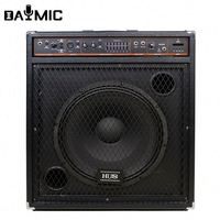 Professional 15 Inch 250W Acoustic Bass BOX Guitar Keyboard Combo Amplifier Active Speaker Wooden Case Portable 1 Channel EQ for
