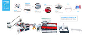 Ligne de production de tuiles de toit en PVC ASA granulés/film SJZ80/156+SJ50/ligne de production économique de tuiles de toit en plastique émaillées espagnoles - Product Image 2