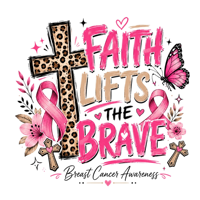 Transfert DTF de sensibilisation au cancer du sein, verset biblique chrétien, ruban rose floral, impression à chaud pour T-shirt