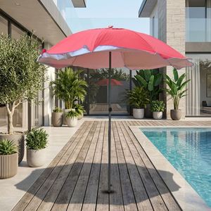 Sombrilla de Patio Plegable con Logotipo Personalizado, Sombrilla de Playa Grande Impermeable con Protección UV, Parasol Portátil para Exteriores - Product Image 1