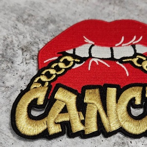 Bán Buôn Chất Lượng Cao Sắt Trên Thêu Vá Đôi Môi Đỏ Chòm Sao Tự Làm Thêu Vá Chiêm Tinh Học Hoàng Đạo Vá Cho Áo Khoác - Product Image 3