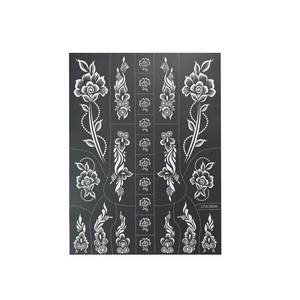 Pochoirs de tatouage au henné de grande taille pour la main, le pied et le corps, modèles de pochoirs temporaires au henné creux et imperméables pour <span class=keywords><strong>peinture</strong></span> sur écran, Mehndi - Product Image 6