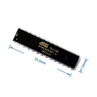 Microcontrolador AVR 32K de 8 bits, DIP28 en línea, nuevo, original, importado, con memoria flash, en línea