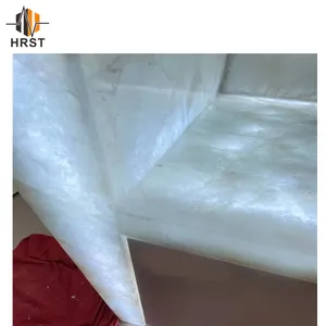 Ágata de cristal blanco Natural para encimera, retroiluminación de cuarzo blanco puro, diseño eléctrico retroiluminado