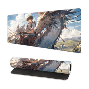 Custom Design Large Stitched Edges Playmat Smooth Surface XXL Anime Dragon <b>Gaming</b> Mousepad with Non-Slip Ruber Base - Product Image 3