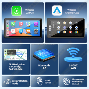 Grandnavi 6.6inch không thấm nước không dây Carplay Android tự động xe máy Hiển thị màn hình cảm ứng BT cuộc gọi <span class=keywords><strong>TPMS</strong></span> hỗ trợ DVR - Product Image 3