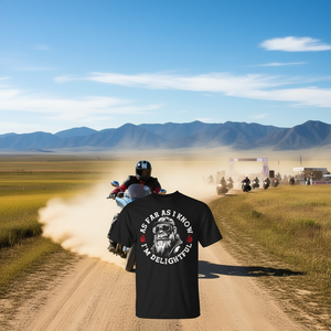 As Far As I Know I'm Delightful Monkey Biker T-Shirt, chemise promotionnelle noire pour hommes - Product Image 3