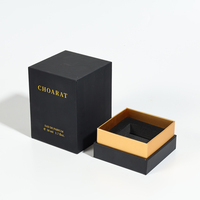 Kotak Hadiah Parfum Kosong Custom Logo Grosir, Kotak Kemasan Parfum Kaku Mewah Sentuhan Lembut Warna Hitam dengan Hot Stamping Emas
