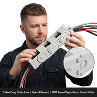 Chaîne de protection de câbles en nylon imprimée en 3D FDM, prototype à fixation rapide, gestion des câbles industrielle R&D, OEM personnalisé