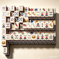 Ensemble de tuiles de mahjong personnalisées USA, luxe trois couches, rouge, blanc, bleu, 4 juillet, drapeau américain, gâteau aux pommes, feux d'artifice