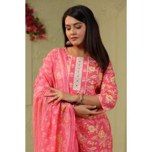 Tradicional señoras Kurta para verano venta al por mayor nueva moda tradicional indio algodón Kurti conjunto con bordado hecho a mano - Product Image 5