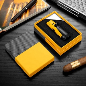 JOFI COB Windproof Metal <b>Cigar</b> <b>Lighter</b> Direct Flame Yellow Gold CB-24L2 Travel Multi Functional - Product Image 5