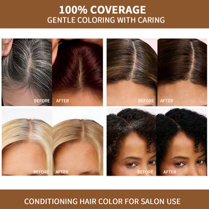 Crema <span class=keywords><strong>Tinte</strong></span> Capilar Herbal Canela Cálida con Ginseng y Manzanilla, Fórmula Vegetal, Brillo Radiante, No Irritante, 500ml, Suministro OEM - Product Image 3