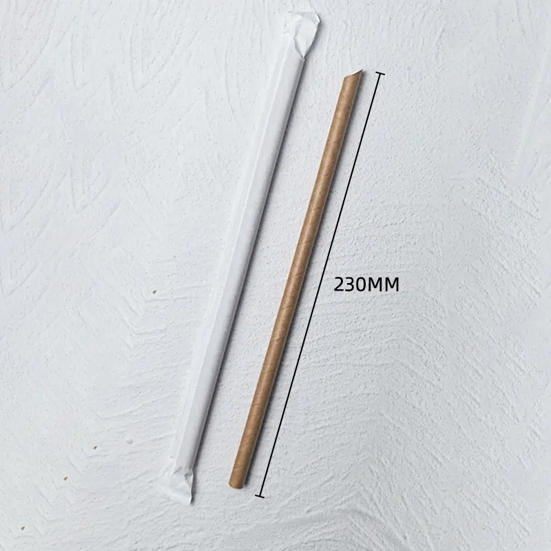 Maocuhn Eco Friendly Disposable Bubble Tea Straw Paper 12Mm, Ống Hút Uống Có Thể Phân Hủy Sinh Học Cho Boba, Smoothies