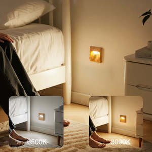 Lampe murale rechargeable à détecteur de mouvement PIR, veilleuse LED magnétique, éclairage de marche et de plaque de porte pour escalier, couloir, chambre - Product Image 6