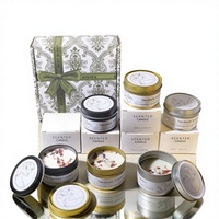 Bougie d'aromathérapie aux fleurs séchées transfrontalière, artisanat semi-manuel/semi-mécanique, coffret cadeau mariage et anniversaire