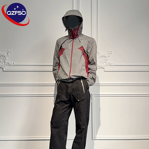 QZFSO Custom Streetwear <b>Lightweight</b> Mesh Zip up Windbreaker Breathable Quick-dry Polyester Sun Protection <b>Jacket</b> With Hood - Product Image 1