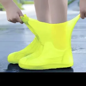 <b>Waterproof</b> Silicone Shoe <b>Cover</b> High Top Rain Boots <b>Cover</b> Non-slip Shoes Protector Outdoor Reusable Thickened Footwear Children - Product Image 2