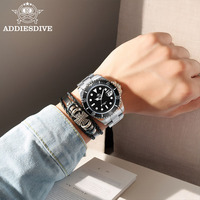 Montre mécanique de plongée étanche 200m avec logo personnalisé, couronne à vis, lumineuse, en acier inoxydable, OEM ODM