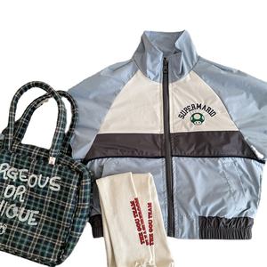 Manteau Automne Col Montant Lâche Coupe-Vent Coton Filles Garçons <span class=keywords><strong>Veste</strong></span> Pour Enfants - Product Image 1