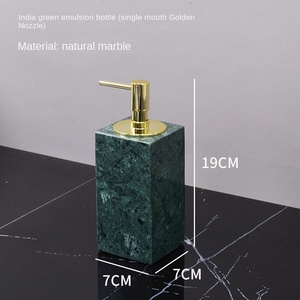 Juego <span class=keywords><strong>de</strong></span> accesorios <span class=keywords><strong>de</strong></span> <span class=keywords><strong>baño</strong></span> <span class=keywords><strong>de</strong></span> mármol verde <span class=keywords><strong>de</strong></span> 6 piezas-Bandeja cuadrada, botella <span class=keywords><strong>de</strong></span> loción y tarro <span class=keywords><strong>de</strong></span> hisopo <span class=keywords><strong>de</strong></span> algodón para encimera <span class=keywords><strong>de</strong></span> tocador - Product Image 6
