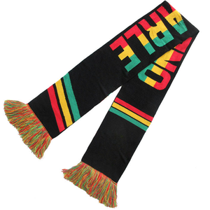 Écharpe en acrylique tricotée jacquard longue et durable avec pompons délicats pour supporters de basketball et de football, pour hommes, toutes saisons - Promotion - Product Image 2