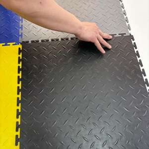 Meilleure qualité d'usine, antidérapant robuste, motif diamant en forme de pièce de monnaie de 5 mm et 6 mm, <span class=keywords><strong>carrelage</strong></span> de sol en PVC antidérapant à emboîtement <span class=keywords><strong>pour</strong></span> lavage de voiture, garage, atelier - Product Image 5