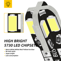 Super Bright T10 LED plaque d'immatriculation lumière largeur lampe liseuse 5730 8 puce 8smd petite voiture intérieur Led ampoule
