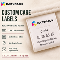 Étiquettes de soin tissées personnalisées pour vêtements et linge de maison, étiquettes de lavage avec symboles de taille et d'entretien de marque, garnitures textiles OEM