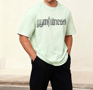 Personalizada <span class=keywords><strong>de</strong></span> gran tamaño <span class=keywords><strong>de</strong></span> los hombres nueva Oversize Dropped <span class=keywords><strong>Camiseta</strong></span> <span class=keywords><strong>verde</strong></span> claro gimnasio deporte al aire libre deporte <span class=keywords><strong>de</strong></span> gran tamaño <span class=keywords><strong>camiseta</strong></span> <span class=keywords><strong>de</strong></span> gimnasio para los hombres - Product Image 6
