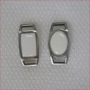 Блюз, оптовая продажа, Модная новейшая стильная Пряжка для обуви из нержавеющей стали, индивидуальный логотип, роскошные шнурки, очаровательные шнурки для изготовления ювелирных изделий своими руками - Product Image 2