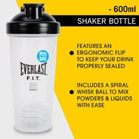 Bouteille d'eau classique en plastique sans BPA de 20 oz, qualité alimentaire PP, pour le sport, avec boule mélangeuse