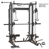 Machine Smith multifonctionnelle professionnelle personnalisée pour usage commercial en salle de sport, équipement d'entraînement de force en acier au carbone pour l'entraînement