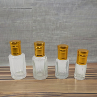 Botol emas gulung parfum minyak esensial 3ml 6ml 9ml 12ml botol rol kaca tutup sekrup cetak MOQ 100 buah Volume 10ml