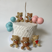 Décoration de gâteau mignonne en forme d'ours pour la Saint-Valentin, DIY, pour baby shower