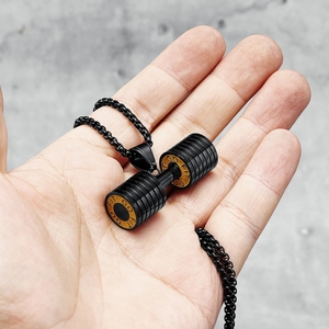 Collares de Mancuernas para Hombre, Acero Inoxidable 316L, Colgante Deportivo, Músculos, Culturismo, Cadena Punk Rock para Motociclistas, Regalo de Joyería - Product Image 4