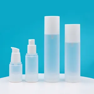 30ml 50ml Clear Frosted White Airless Spray Bottles Airless Pump Lotion Bottles Skin Care With Lid Cosmetics Packaging