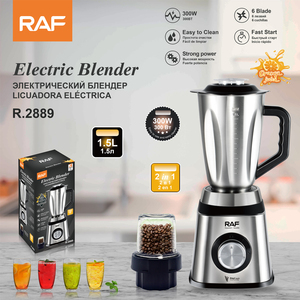 Mixeur RAF R.2889 300W 1,5L avec 6 Lames en Acier Inoxydable, Démarrage Rapide, Nettoyage Facile, Broyeur 2-en-1, Appareil de Cuisine OEM - Product Image 2