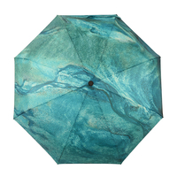 Parasol de voyage portable personnalisé avec impression intégrale, cadeau promotionnel pour les professionnels, semi-automatique, pliable en 3 sections, résistant aux UV
