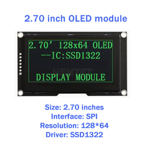 Новый OLED-дисплей Hentet 2,7 дюйма, LCD-экран с драйвером SSD1322, последовательный интерфейс 128x64 - Product Image 4