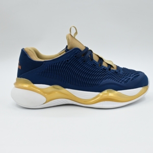 Zapatillas de Baloncesto y <span class=keywords><strong>Tenis</strong></span> para <span class=keywords><strong>Hombre</strong></span>, Ligeras, Transpirables, Color Azul Marino y Dorado Metálico, Personalizadas al por Mayor - Product Image 4