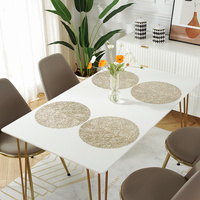Vente directe d'usine, set de table réutilisable, imperméable, de haute qualité, durable, TUOTU PVC, diamètre 380 mm, respectueux de l'environnement, pour table à manger