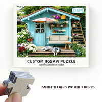 Puzzle Jigsaw Rumah Cetak Kustom OEM dengan Cetak Dua Sisi 1000 Potongan untuk Dewasa