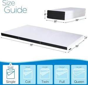 Materasso pieghevole <span class=keywords><strong>spugna</strong></span> alta elastica 4-Fold tappetino in schiuma con manico lavabile fodera traspirante adatta per viaggi in campeggio personalizzato - Product Image 4