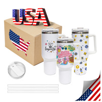 Gobelet isotherme de 40 oz avec poignée, en acier inoxydable, personnalisable avec logo par sublimation, pour cadeaux promotionnels en gros, tasse à café de voyage