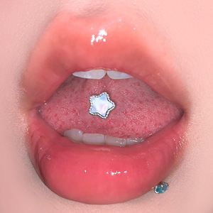 五角星极光舌钉渐变糖果色不锈钢朋克舌钉男女通用 - Product Image 3