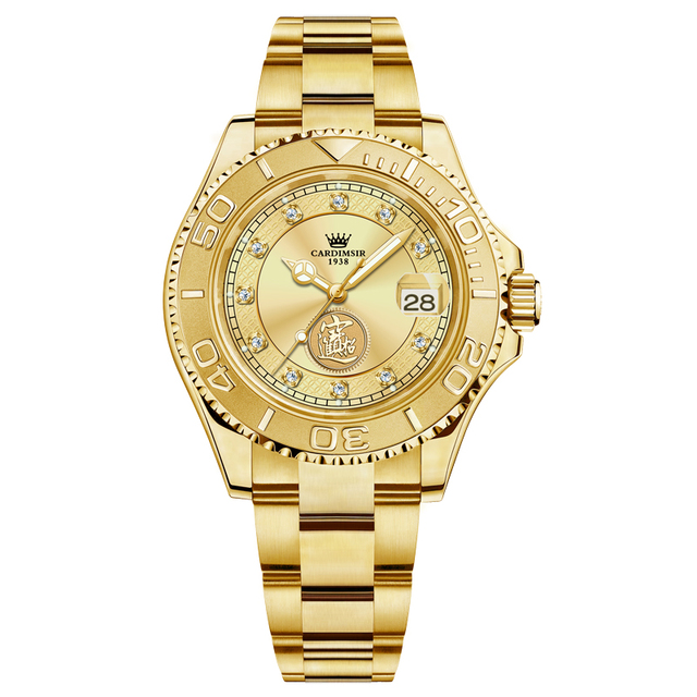 Luxury Watches Men With Openwork Design Water-Resistant Luminous Calendar Fully Mechanical Men'S Watch