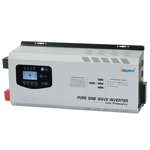 Ampinvt 3000W Peak 9000W Onduleur à onde sinusoïdale pure DC 24V à 120V AC Sortie avec chargeur AC