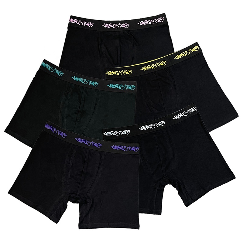 Oem Supply Chain Custom Vendor Spandex/Katoen Heren Slips Ondergoed Plus Size Jacquard Elastische Band Korte Been Mannen boxers